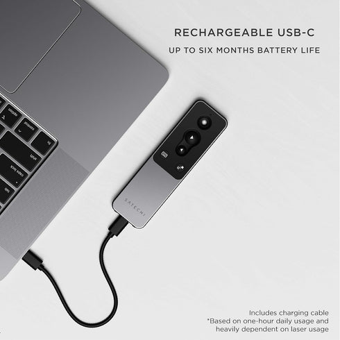 Satechi R1 Bluetooth Presentation Remote - Wireless Presenter for PowerPoint & Keynote, Compatible with M2/M1 Devices