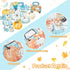 Faccito 70 Pcs Thanksgiving Bulletin Board Decorations Set, Hello Fall Cutouts, Blue Thanksgiving Cutouts, Watercolor