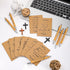 Jutom Set of 60 Christian Gift Bible Verse Retractable Bamboo Pens and Kraft Notebooks, Inspirational Notebooks