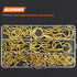 120 Pieces Cup Screw Hooks, Gold Color, Self-Tapping Screws Hooks Kit in 7 Sizes (1/2" to 1-1/2")