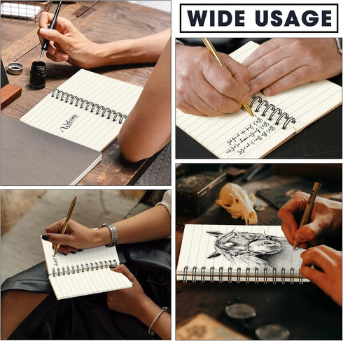 Jutom Small Spiral Notepad Bulk Journal - 5 x 3'' Pocket Memo Pads, 120 Pages for Note Taking
