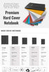 Minimalism Art Premium Hard Cover Notebook, X-Large Size, A4 8.3" x 11.4", 186 Numbered Pages