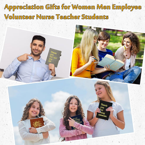 Fulmoon 10 Pcs Team Appreciation Gifts, A5 Leather Journal Notebook, Inspirational Thank You Gifts for Employees