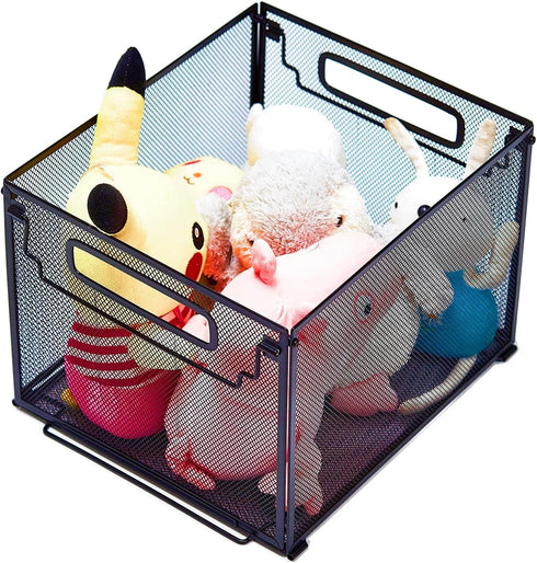SETTFRFE 2 Pack File Organizer, Metal File Crates for Hanging Folders, Letter Size, Black