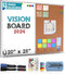 Besso Vision Board 2024: Dry Erase Cork Board Combo Set - 20" x 28" Magnetic White Board and Cork Bulletin Combination