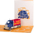 Ribbli Happy Birthday Truck Pop Up Car Card, Birthday Cards for Him, Her, with Envelope