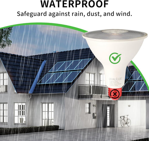 Dusk to Dawn PAR38 LED Light Bulbs, 17W (150W Equivalent), 5000K Daylight, Auto On/Off, E26, 2 Pack