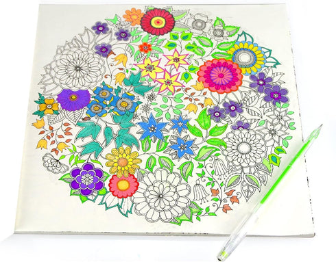 Kunyida Glitter,1.0 mm Tip,48 Gel pens for Adult Coloring Book with Case,Including Metallic, Pastel, Neon, Fine Point