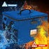 DEEGO Fireproof Document Box, Water-Resistant File Organizer Box with Lock, Portable Document Safe for Home Office