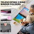 WOT I Telescoping Project Organizer, Refillable 3 Ring Binder Pocket Folder with Customized Front Cover+Clear Catalog Pocket+5 Double-Pocket Tab Dividers+1 Binder Pocket, Black by WOT I