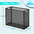 Hanging File Folder Organizer, Letter-Size File Folder Holder Storage Box, Desk Metal Mesh Big Desk File Folder Storage, No installation required(Black)