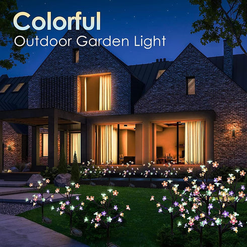 Generic Ip42, Solar Lights with Flower Shape, Solars Garden Light Waterproof Colorful Solar Stake Lights Outdoor