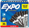 EXPO Dry Erase Markers, Chisel Tip, Black, Low-Odor, Pack of 36 for Whiteboards and Home Offices