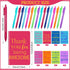 Funrous 32 Pcs Motivational Quote Pens Inspirational Notepads Mini Motivational Journal with Ballpoint Pen Small Notebooks Gift Set for Student Men Women, School Office Home Travel Gift (Stylish)