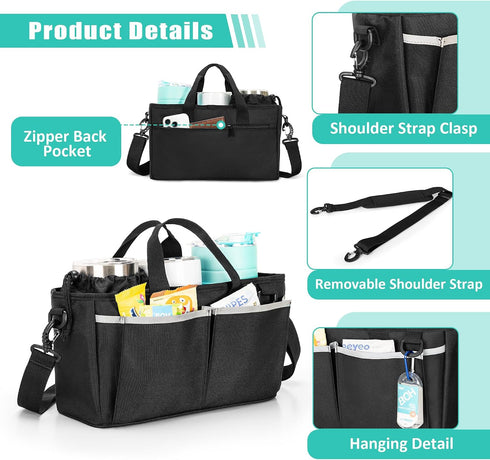 32/40 oz 3 Trunab Water Bottle Carrier with Drawstring Buckle, Cup Holder Bag with Detachable Divider, Cup Carrier
