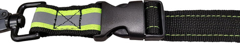 LINE2design Firefighter Glove Strap - Emergency Rescue Turnout Gear Heavy Duty Reflective Gloves Safety Leash - First Responders EMTs Construction and Mechanics Adjustable Work Glove Holder - Green