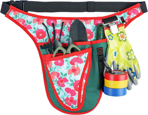 KUNN Adjustable Garden Tool Belt - Multi-Purpose Organizer Pouch for Gardening, Plumbing, Florists, DIY