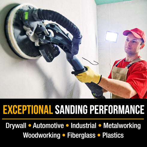 Dura-Gold Premium 9" Drywall Sanding Discs - 120 Grit, Box of 10, High-Performance Aluminum Oxide Abrasive