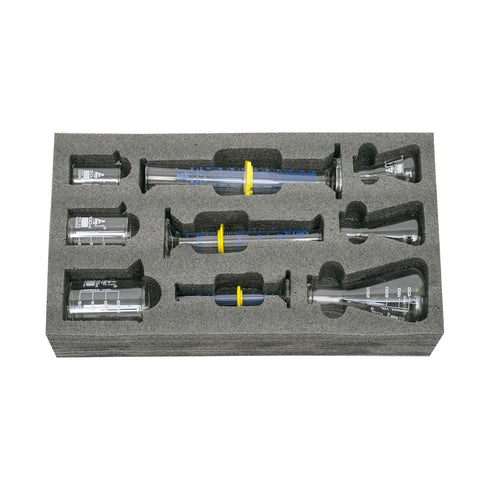 EISCO Laboratory Glassware Set, 9pcs - Beaker Set (3pcs), Erlenmeyer Flask Set (3pcs), Graduated Cylinder Set (3pcs)