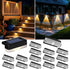 AUDERWIN Solar Deck Lights Outdoor 16 Packs, Solar Powered LED Step Lights