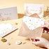 WarmPress Creative 100 Pack 4x6 300GSM Set Thank You Cards with Envelopes Bulk - Gold Foil Floral Blank Notes