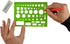 Westcott T-816 All-Purpose Technical Drawing Template, Green, 4.5 by 6 in, Plastic Shape Tool