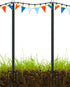 LANDVOI Metal String Light Poles for Outside Hanging - Backyard, Garden, Patio,