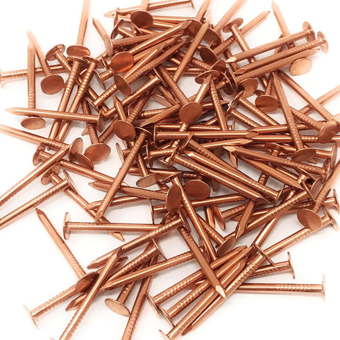 Dubbs Hardware 1.5 Inch Copper Nails, Solid Pure Copper Roofing Finish, 10 oz Package, Slate Spikes