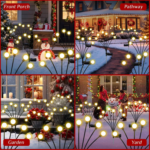 4 Pack ZFNN Solar Garden Lights Outdoor, Firefly Swaying Lights, Waterproof Garden Decor for Yard Patio Pathway Lawn