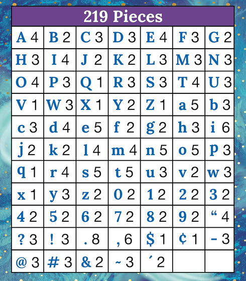 Carson Dellosa 219-Piece 4 Inch Galaxy Marble Cutout Letters for Bulletin Boards, Numbers, Punctuation & Symbols, Space Themed Bulletin Board Letters, Galaxy Classroom Letters for Bulletin Board by Carson Dellosa Education