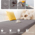 KJEKT 1.2x20x12 50D Window Seat Cushion Teddy Plush White Firm Foam Insert Non-Slip & Durable.Easy Clean for Storage