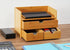 RoyalHouse Premium Natural Bamboo Desktop Organizer - Attractive 3 Tier Design for Documents, Office Supplies,