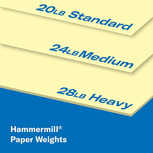 Hammermill 20 lb 11 17-1 (500 102152R Colored Paper, Canary Printer Paper, x Ream Sheets) - Made in the USA, Pastel
