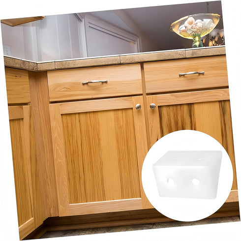 Boxonly 90 2 100Pcs Shelf Cabinet Door Degree Plastic Corner Braces Holes Angle Bracket,White