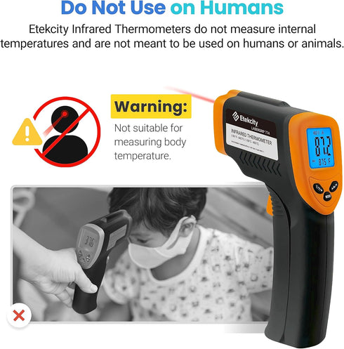 Etekcity Infrared Thermometer Upgrade 774, Heat Temperature Gun for Cooking, -58°F to 842°F