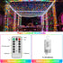 10x10Ft 300LED 8 Dimmable Curtain Lights Battery Operated Waterproof Waterfall Light with Modes Remote Timer Memory