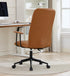 Clyrava 360 Antique Brown PU Leather High Back Office Chair with Armrest Soft, Foam Seat Swivel, Black Powder Coated
