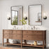 TETOTE Black Wall Sconce Modern Bathroom Wall Light Fixtures Farmhouse Wall Lights with Frosted Glass Shade for Mirror