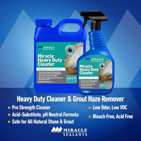 Miracle Sealants Heavy Duty Non-Acidic Cleaner - Quart Size for Tile & Stone