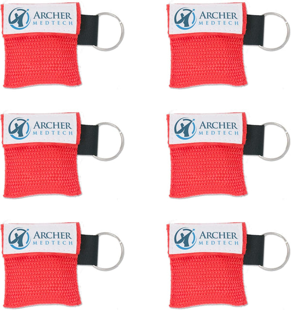 CPR Mask for Pocket or Key Chain - Emergency Face Shield with One-Way Valve Breathing Barrier, Archer MedTech