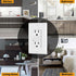 ELECTECK 2 Pack GFCI Outlets 15 Amp, Non-Tamper Resistant, Decor GFI Receptacles with LED Indicator, Ground Fault