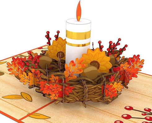 Lovepop Fall Thanksgiving Pop-Up Card, 3D Greeting Card for Her and Him, Blank Note Card & Envelope Included