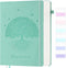 Leather Journal, 7" x 10", Hardcover College Ruled Notebook, 340 Pages, Lined Journals for Writing, Teal Gift