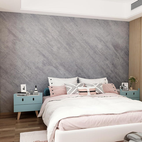 16" 118" Thick Dark Grey Concrete Contact Paper - 3D Removable Peel and Stick Wallpaper for Kitchen Island Walls