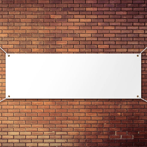 Zonon Large Blank Banners and Signs Polyester Oxford Cloth Sublimation Banner for Indoor Outdoor DIY Signs (White, 2 x