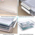 BTSKY 2 Pack Clear Plastic Stackable Storage Box, Portable Document Holder for 8.5 x 13 Letter A4 Files