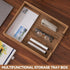 Kirigen Wood Letter-Size Tray Single-Tier (TP-DBR) - Front-Load Documents Tray for Office Desktop Organizer, Dark Brown