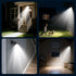 Mecanto 4000mAh 600 Battery Operated Motion Sensor Light Outdoor, Rechargeable Lumen Battery Powered Spotlight Outdoor