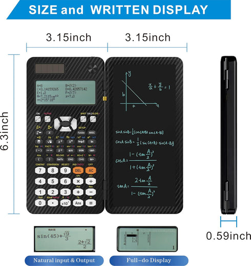 IPepul Scientific Calculators, 991EX Type-C Rechargeable, 552 Functions Math Calculator with Notepad