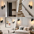 1-Light Black Bathroom Wall Sconce with Clear Glass Shade, Modern Vanity Light Fixture Over Mirror for Bathroom